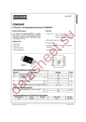 FDW254P datasheet  